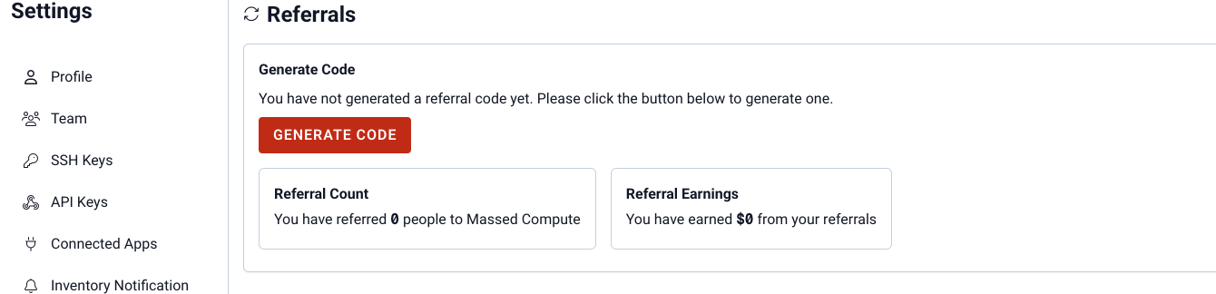 generate referral code