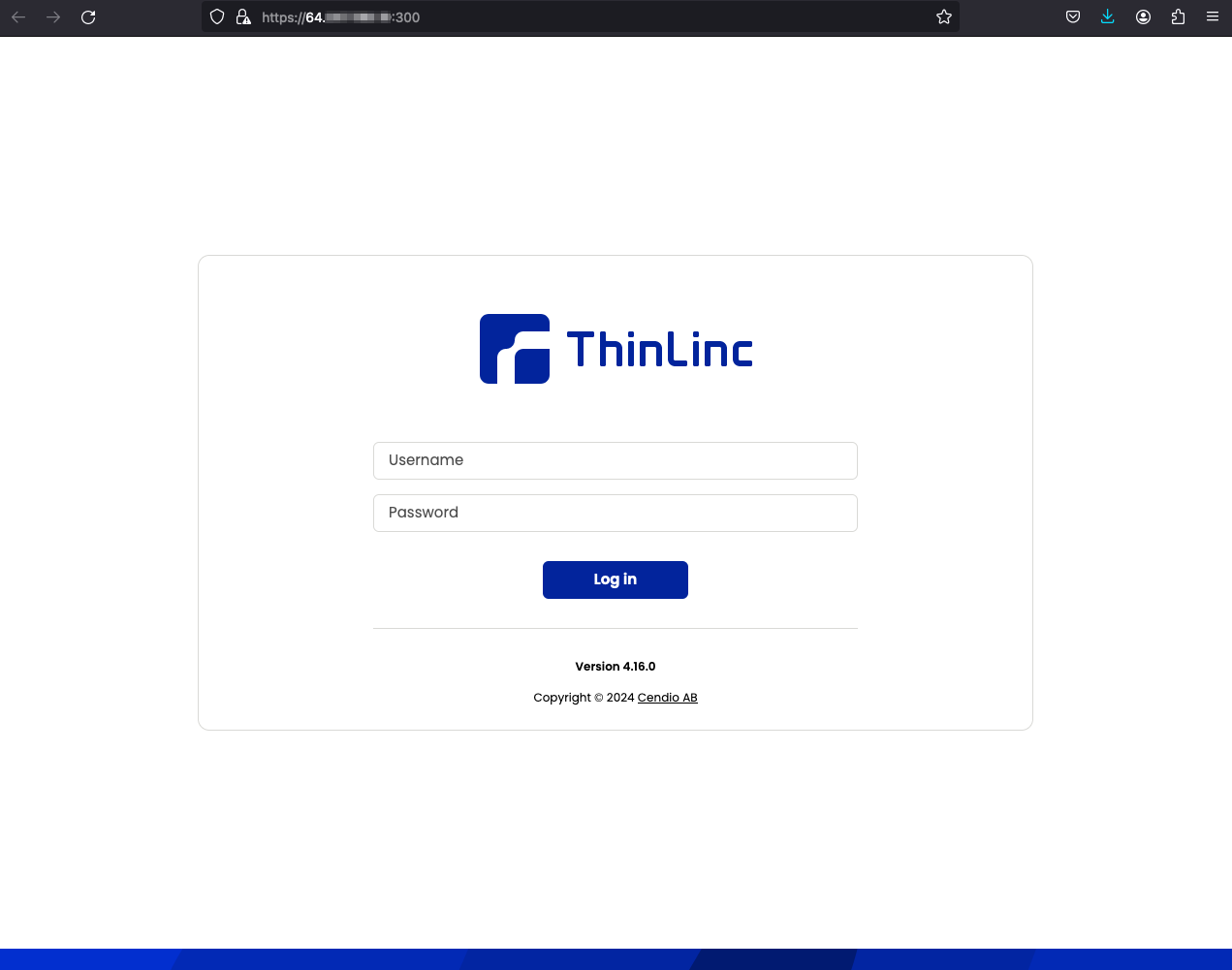 ThinLinc browser login