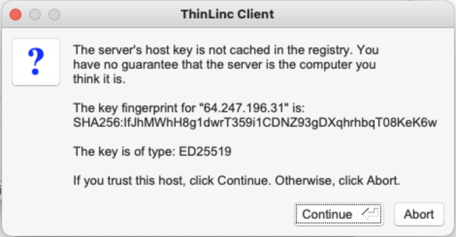ThinLinc continue
